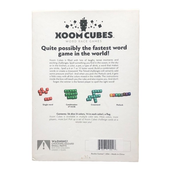 XOOM CUBES Word Race Games for Ages 6+ and for 2-4 Players to Build Vocabulary - Picture 2 of 5
